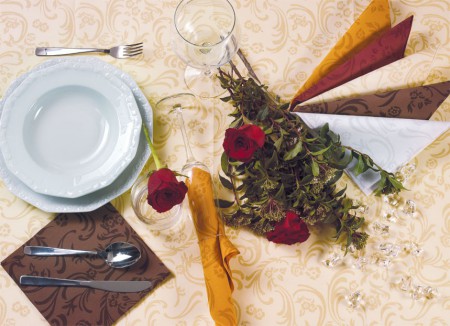 Tovaglia e Tovagliolo Carta Secco DAMASCATO